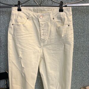 Vanilla Star Junior’s Cream High Rise  Skinny Jeans $18